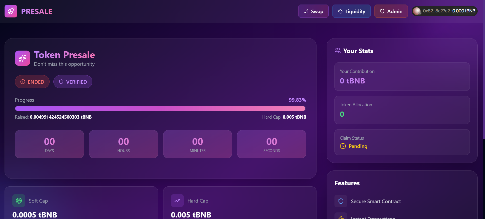 Presale UI — by Hassan Javed