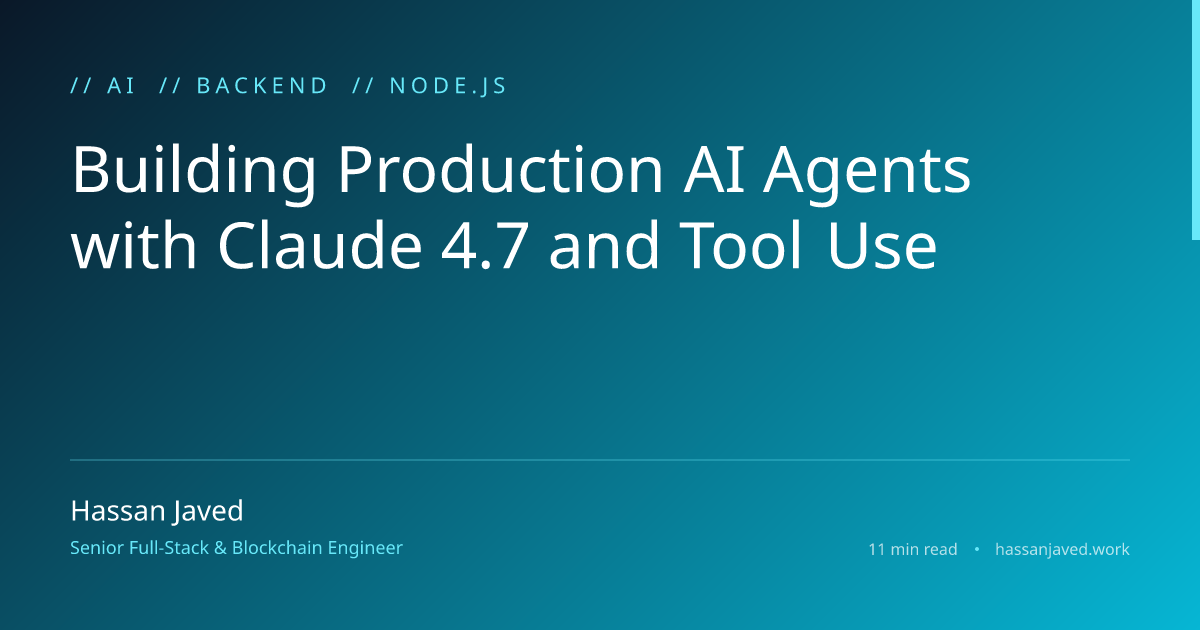 Building Production AI Agents with Claude 4.7 and Tool Use