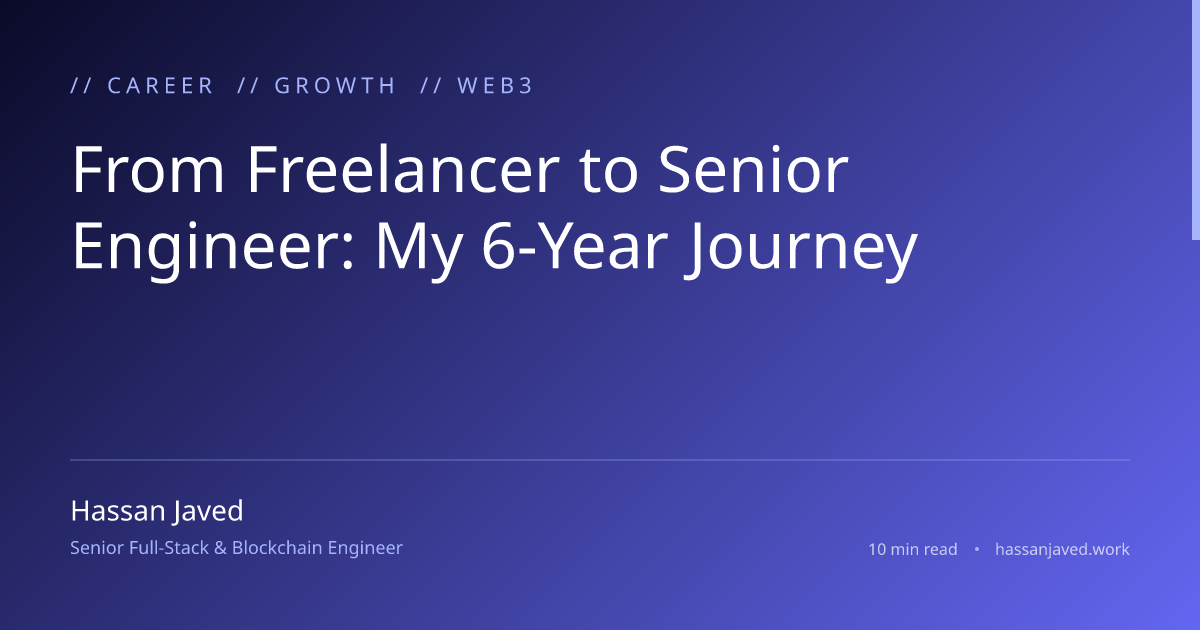 From Freelancer to Senior Engineer: My 6-Year Journey