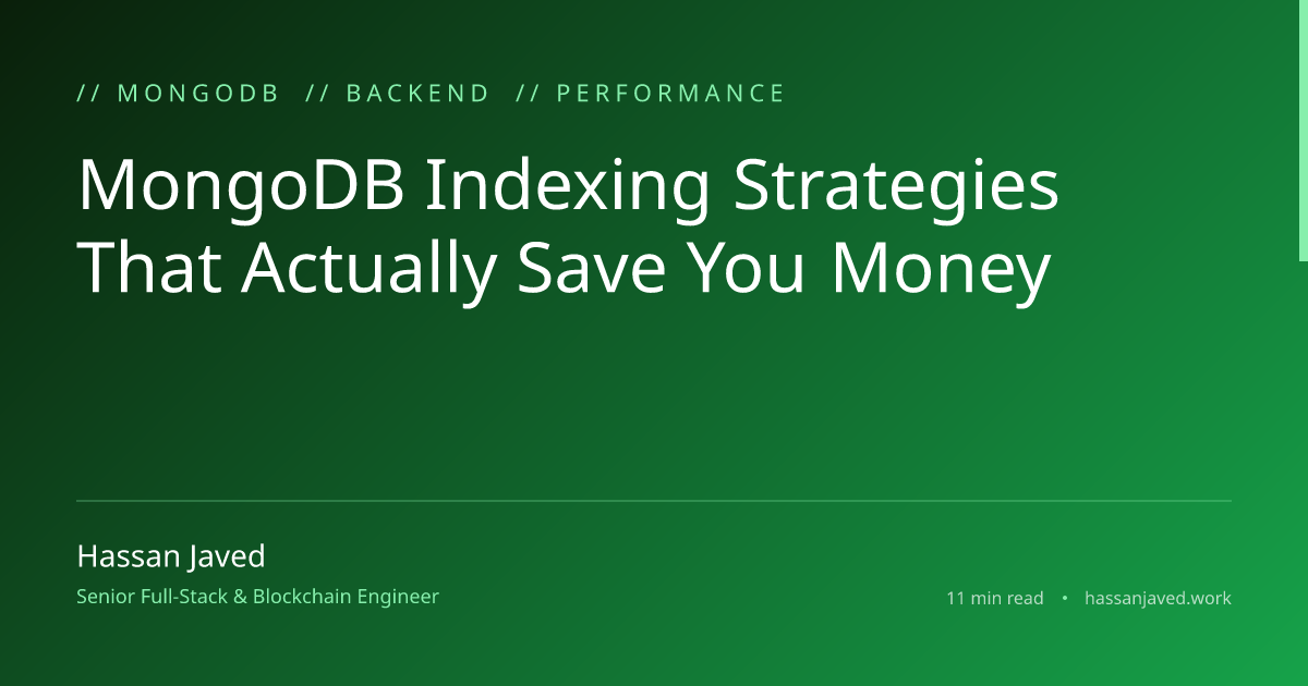 MongoDB Indexing Strategies That Actually Save You Money