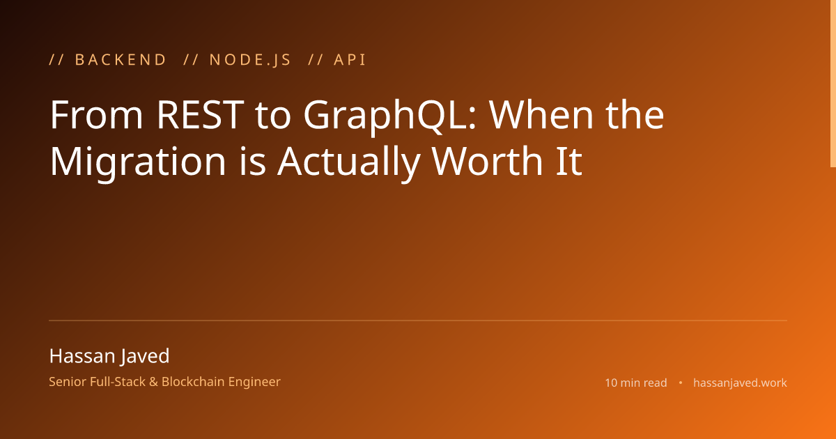 From REST to GraphQL: When the Migration is Actually Worth It