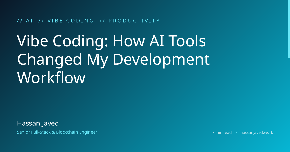 Vibe Coding: How AI Tools Changed My Development Workflow