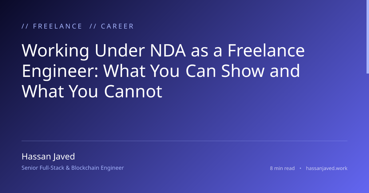 Working Under NDA as a Freelance Engineer: What You Can Show and What You Cannot
